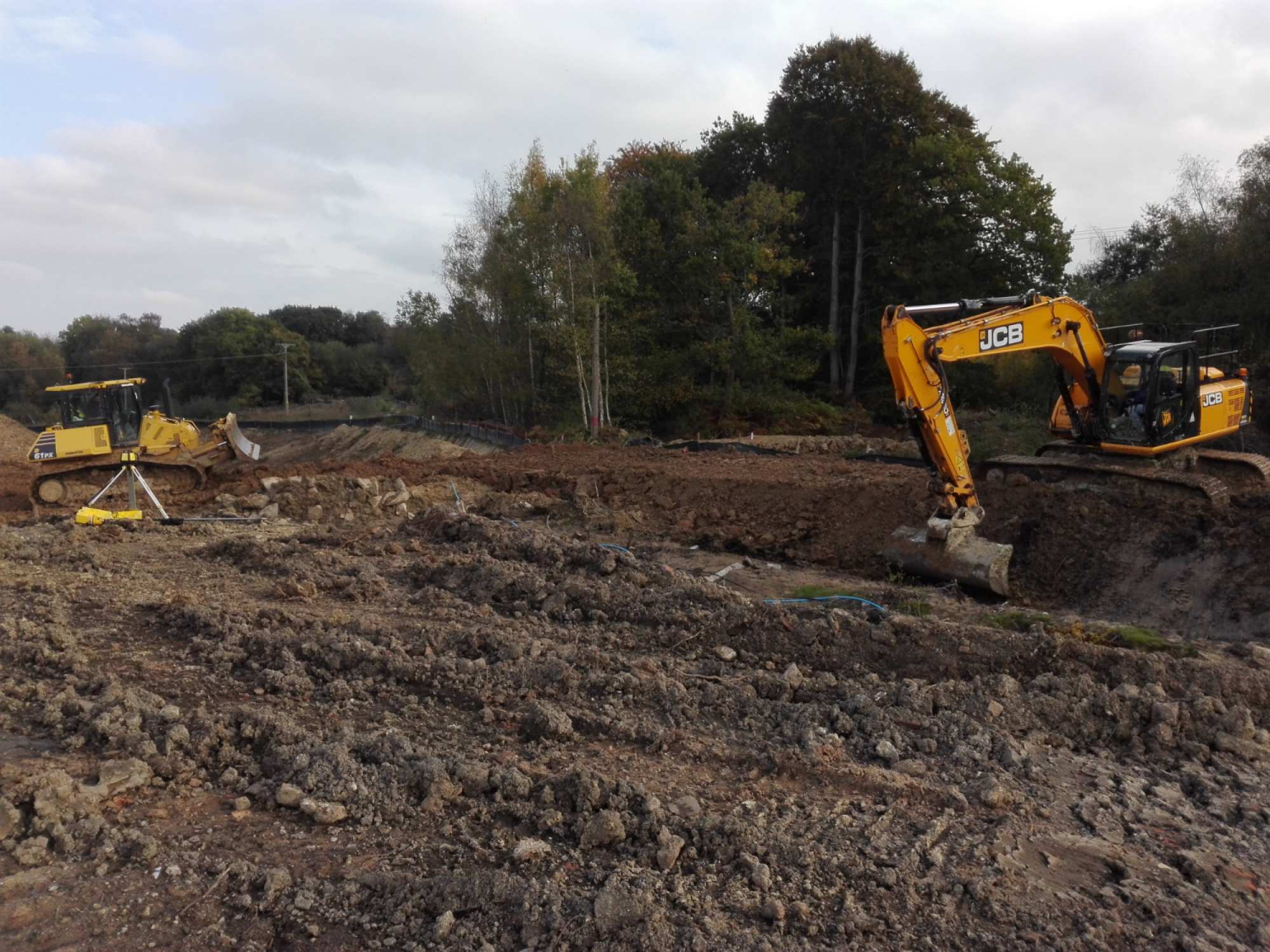 Dark pond changes direction - Cranleigh Brickworks Dark pond changes direction - Cranleigh Brickworks